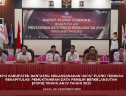 KPU Bantaeng Kunci Data Pemilih 2025, Pleno Tegas, Akurasi Jadi Harga Mati