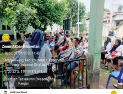 Penyuluh dan Petani di Kecamatan Ermes ikuti Tasyakuran Swasembada Pangan Secara Virtual