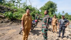 Bersama Dandim 1410, Bupati Bantaeng Tinjau Progres Pembangunan Jembatan Garuda