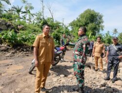 Bersama Dandim 1410, Bupati Bantaeng Tinjau Progres Pembangunan Jembatan Garuda